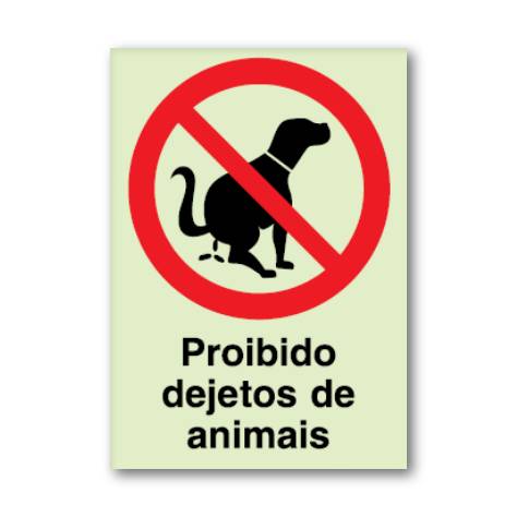 Proibido dejetos de animais - PVC
