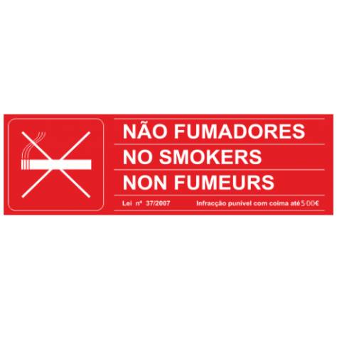 Sinalização Não Fumadores - Vinil