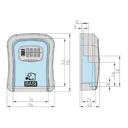 Chaveiro Basi SSZ-200 c/Código Preto