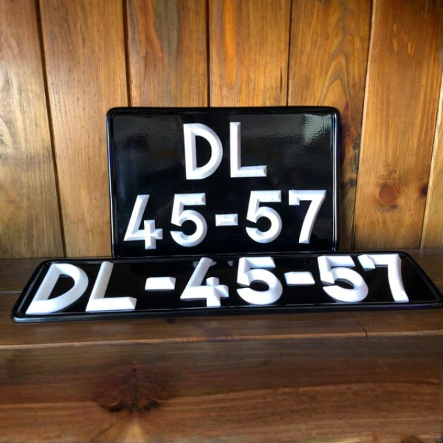 Matrícula Preta P/ Carros Até 1991