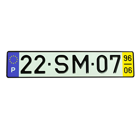 Matrícula de Carro (Com Ano e Mês)