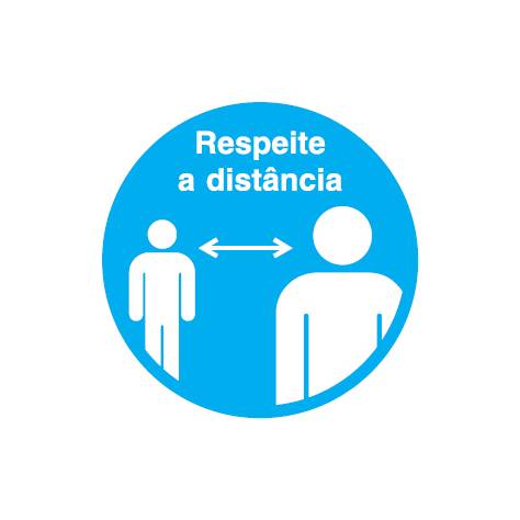 Respeite a distância - Vinil antiderrapante